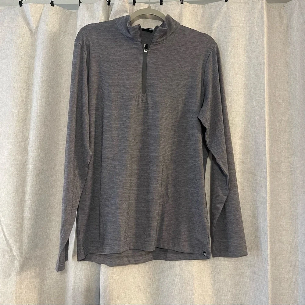 Travis Mathew Quarter Zip Grey Golf Pullover